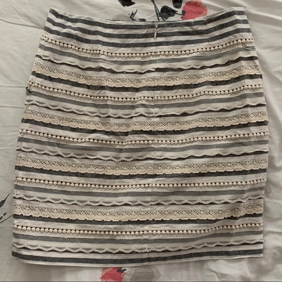 Anthropologie Pencil Skirt with Lace Detail - Picture 3 of 6